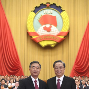 政協(xié)第十三屆全國委員會選出領導人汪洋當選全國政協(xié)主席