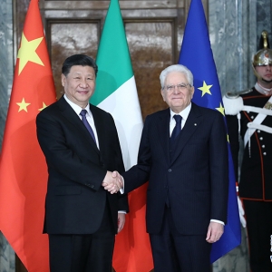 習近平同意大利總統馬塔雷拉舉行會談