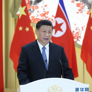 習(xí)近平出席朝鮮勞動(dòng)黨委員長、國務(wù)委員會(huì)委員長金正恩舉行的歡迎宴會(huì)
