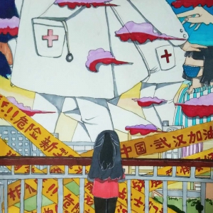 【人民戰(zhàn)“疫”文藝作品】“畫語(yǔ)”情深 共同戰(zhàn)“疫”