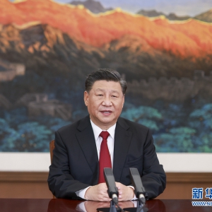 習近平在亞太經合組織工商領導人對話會上發表主旨演講