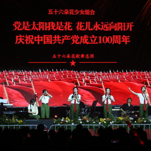 中國行為法學會廉政研究委員會與五十六朵花歌舞團聯合主辦慶祝中建黨百年大型獻禮演唱會